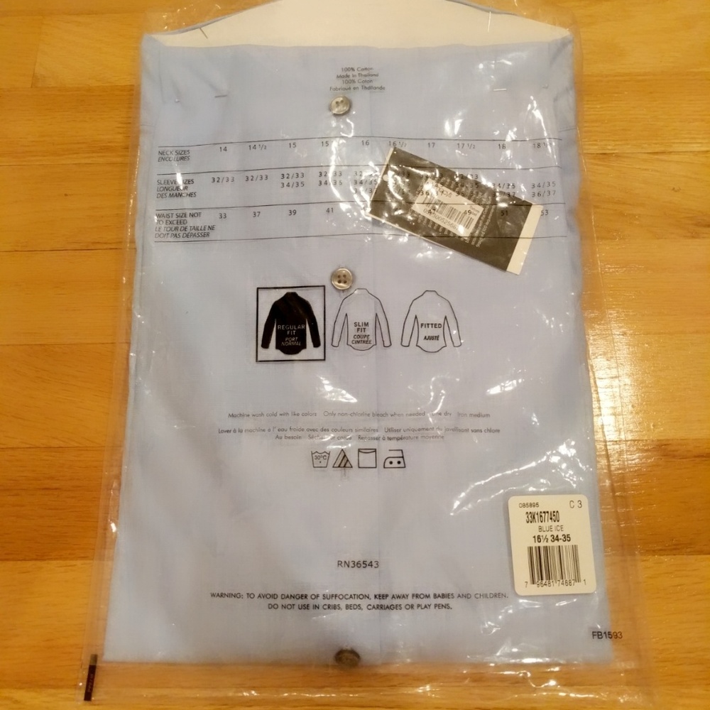 Calvin Klein Dress Shirt - Light Blue - Picture 4 of 5